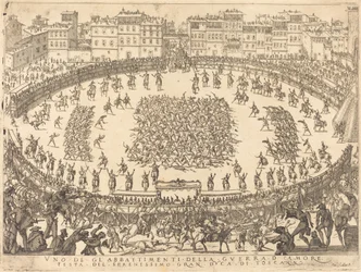En av infanterikampene, 1616.