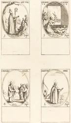 St. Louis Mansuetus; Sts. Serapia og Erasmus; Moses; St. Louis Bertin, abbed