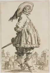 The Gentleman in the Fur-Trimmed Mantle with his Hands Behind his Back, fra serien The Nobility of Lorraine