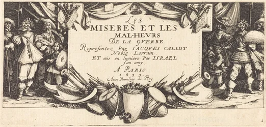 Tittelside for "The Large Miseries of War"