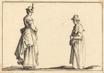 To kvinner i profil, ca. 1617.