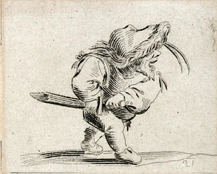 Ulike pukkelryggfigurer … (gravering)