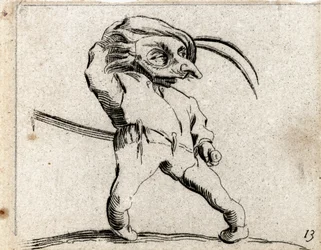 Ulike pukkelryggfigurer … (gravering)