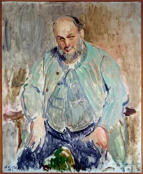 Portrett av den franske billedhuggeren Antoine Bourdelle (1861-1929) Maleri av Jacques Emile (Jacques-Emile) Blanche (1861-1942)