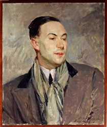Studie til portrett av Paul Morand (1888-1976) Maleri av Jacques Emile (Jacques-Emile) Blanche (1861-1942) Dim. 0,54 x 0,45 m Rouen. Museum of Fine Arts