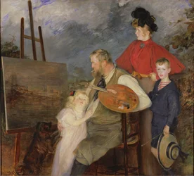 Maleren Thaulow og hans barn, eller Thaulow-familien, 1895
