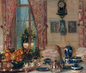 Spisestuen i Offranville, c1909