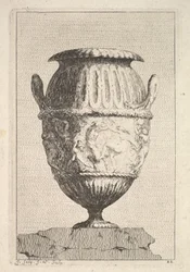 Design for en vase med en Bacchic Frise, fra: Vaser, 1746.