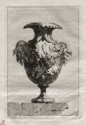 Suite med vaser: Plate 28, 1746.