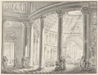 Interiør i en kuppelkirke