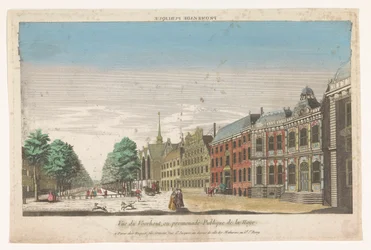 Utsikt over Lange Voorhout i Haag Promenade publique (tittel på objekt)
