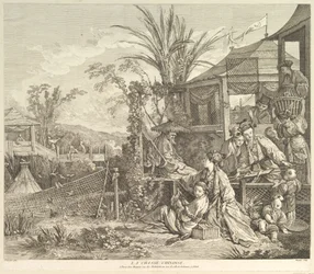 La Chasse Chinoise The Chinese Hunt, fra Chinoiseries, etter 1743.