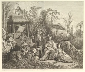 The Chinese Garden, fra Chinoiseries, etter 1743.