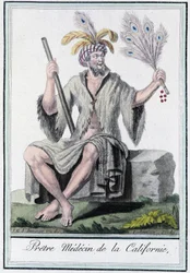 Prestelege fra California - i "" Encyclopedia of Travels"" av Grasset Saint Sauveur, red. Paris 1796