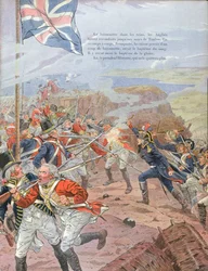 Napoleon (1769-1821) ved beleiringen av Toulon, 17. desember 1793, illustrasjon fra 