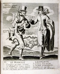 Gravert illustrasjon fra 1600-tallet fra en samling ordtak. Paris 1657–1663. Av Jacques Lagniet (1620–1675). Fransk gravør. Fra ham er det mange samfunnskritiske graveringer og hånlige bilder, som hans til tider groteske og fantastiske illustrasjoner.