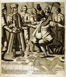 Illustrasjon av fabler av Jean de La Fontaine (gravering
