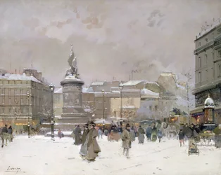 Place de Clichy (olje på panel)