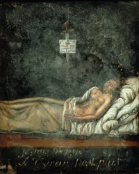 Louis-Michel Le Peletier, Marquis de Saint-Fargeau 1760-1793 på dødsleiet, ca. 1793.