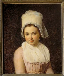 Portrett av Catherine Marie Tallard (1772-1825) kone til Francois Lamy, borgermester i Sougeres i Yonne-maleriet av Jacques Louis David (1748-1825) 1795 Søn. 0,64x0,54 m - Portrett av Catherine Marie Tallard (1772-1825), kone til Francois Lamy, borgermeste
