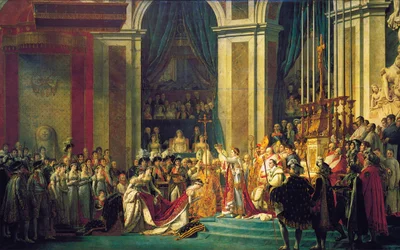 Kroningen av Napoleon i Notre-Dame de Paris den 2. desember 1804, 1807.