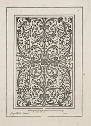Design for Parterre, fra Theatre des Plans et Jardinages, pub.1652 (gravering)