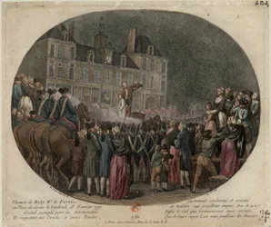 Henrettelsen av Thomas de Mahy, markis av Favras 1744-1790, 18. februar 1790,