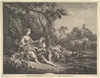 Pensant-ils au Raisin Tenker de på druen, 1700-tallet.