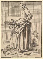 Omvendt kopi av Noisettes Nøtteknekkere, fra Les Cris de Paris The Cries of Paris, 1700-tallet.