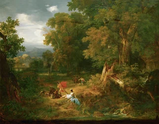 Meleager dreper villsvinet fra Calydon … (olje på lerret)