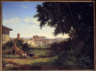 Roma, utsikt over Colisee (Colosseo) Maleri av Raymond Bracassat (1804-1867) 1827 Søn. 0,74x0,99 m Rouen, Museum of Fine Arts