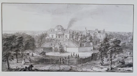 Lord Burlington's Chiswick Villa, fra sør-øst (penn og blekk med vask på papir)