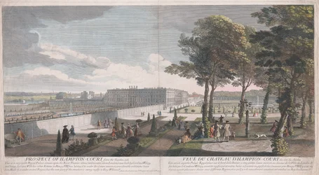 Utsikt over Hampton Court fra hagesiden