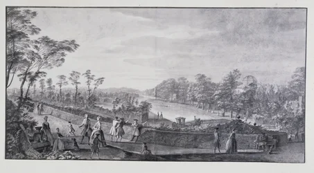 Den kunstige elven, Lord Burlington's Chiswick Villa (penn og blekk med vask på papir)