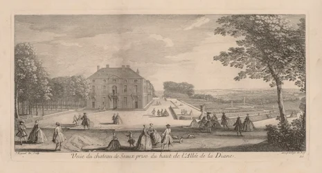 Utsikt over Chateau de Seaux fra Dianas promenade