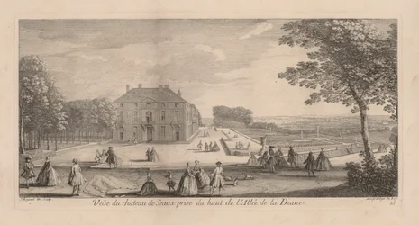 Utsikt over Chateau de Sceaux fra Dianas promenade.