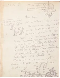 Autografbrev med tegninger