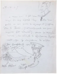 Autografbrev med tegninger