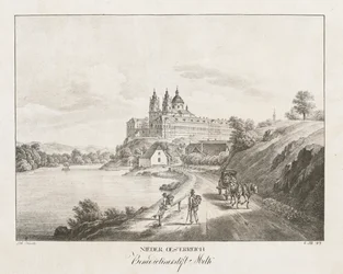 Nedre Østerrike, benediktinerkloster i Melk, 1819.