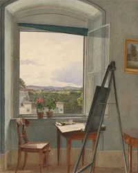 Utsikt fra Artists Studio i Alservorstadt mot Dornbach, 1836
