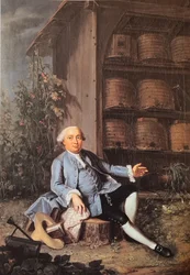 Norsk: Portrett av Vincenz Frisching (1727–1790), medlem av Storrådet, godseier i Uttigen.