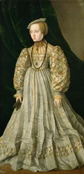 Erkehertuginne Anna av Østerrike 1528-1590, datter av keiser Ferdinand I, ca 1545