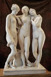 Les Trois Graces - de tre Gracene, Salon 1831 ...