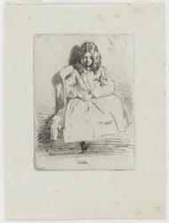Annie, sittende, 1858.