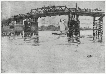 Battersea Bridge, London, 1800-tallet 1904.