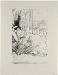 Ved balkongen, 1896