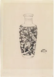 Sylindrisk vase med tykk hals, 1876.