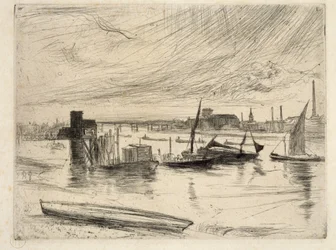 Tidlig morgen, Battersea, 1861 (tørrpunkt)