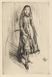 Florence Leyland, ca. 1873 (tørrnål; blekk på papir)