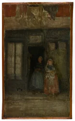 Gull og oransje: Naboene, ca. 1894–95 (olje på trepanel)